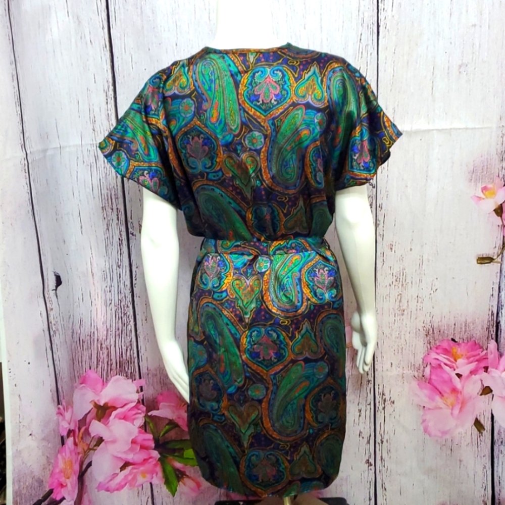 Vintage Calofornia Miss Open Front Soft & Silky Style Robe. Medium. - Picture 6 of 14